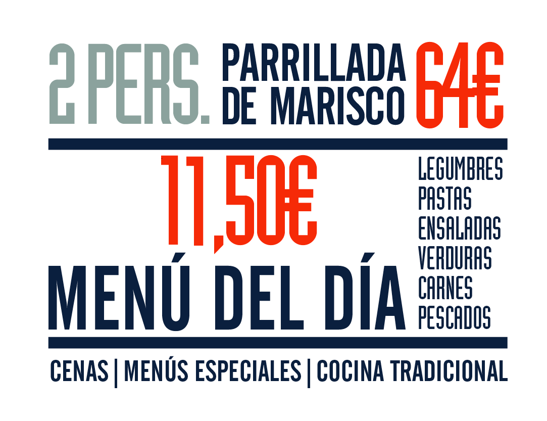 MENÚ DEL DÍA 11,50 EUROS